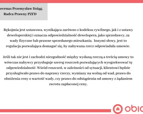 Rękojmia dewelopera: Co obejmuje? Twoje prawa na 5 lat