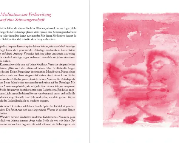 Meditationsanleitung für die Schwangerschaft. Entspannungsübung für werdende Mütter, um die Gebärmutter auf das Baby vorzubereiten.