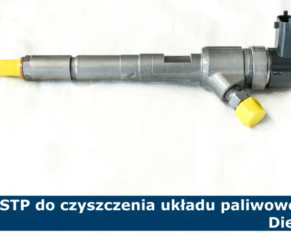 Wtryskiwacz diesla z żółtą nakładką, gotowy do użycia STP formuła do diesla.
