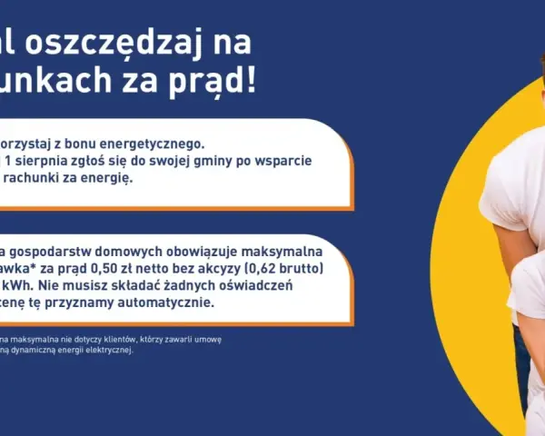 Zamrożenie cen prądu: bon energetyczny i maksymalna stawka 0,50 zł/kWh dla gospodarstw domowych. Oszczędzaj na rachunkach!