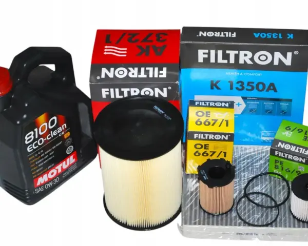 Olej Motul 8100 ECO-clean SAE 0W-30 do jakich silników? Zestaw filtrów Filtron do kompleksowej wymiany.