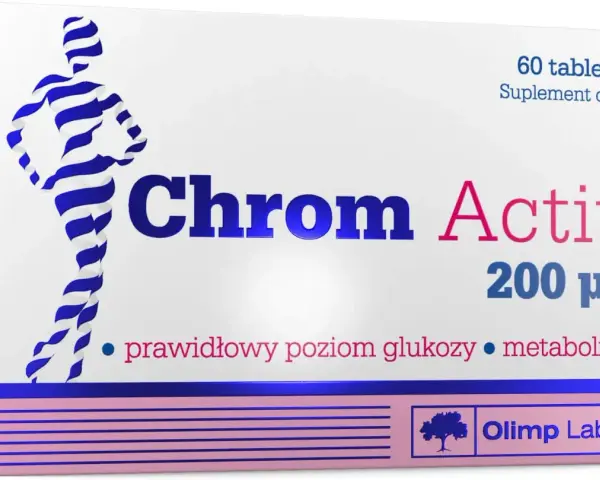 Chrom Activ 200 µg – suplement diety wspierający metabolizm i prawidłowy poziom glukozy. Idealny dla osób dbających o linię, wsparcie w procesie odchudzania.