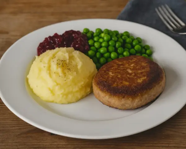 En klassisk Wallenbergare med potatismos, lingon och gröna ärtor. Ett utsökt recept för en svensk klassiker.