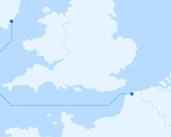 Trasa promowa z Wielkiej Brytanii do Dunkierki.