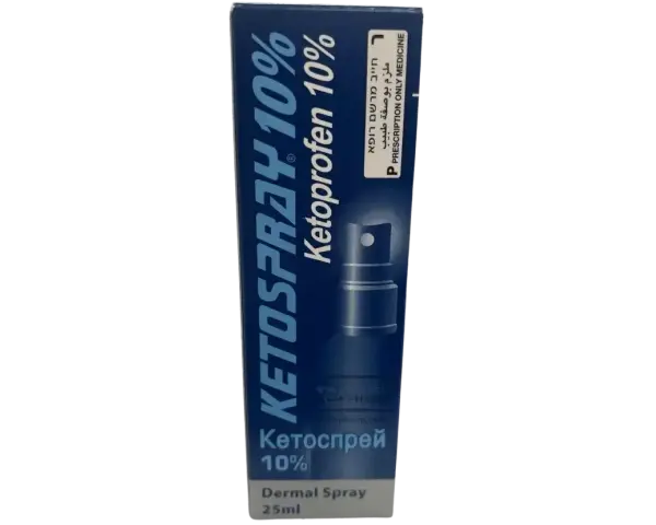 Opakowanie Ketospray Forte 10% z ketoprofenem, spray na skórę 25ml.