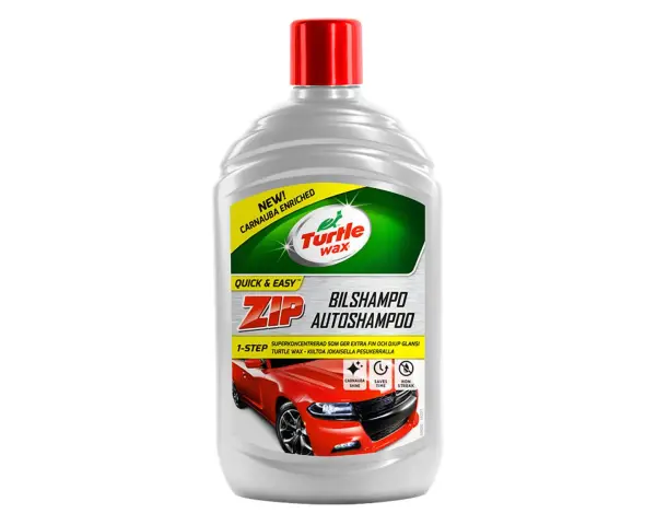 Turtle Wax bilshampo med Carnauba för extra glans. Ger en djup och fin finish på bilen.