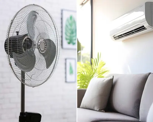 Ventilatore e condizionatore: due modi per combattere il caldo. Il fan condizionatore significato è aria fresca.