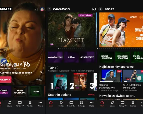 Aplikacja CANAL+ pozwala na oglądanie telewizji przez internet. Zobacz najnowsze filmy, seriale i transmisje sportowe.