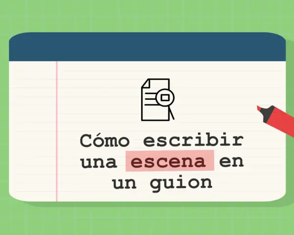Un ejemplo de guion literario: cómo escribir una escena en un guion.