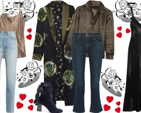 Idee per come vestirsi per un appuntamento: abiti eleganti, jeans, camicie scintillanti e cappotti chic.