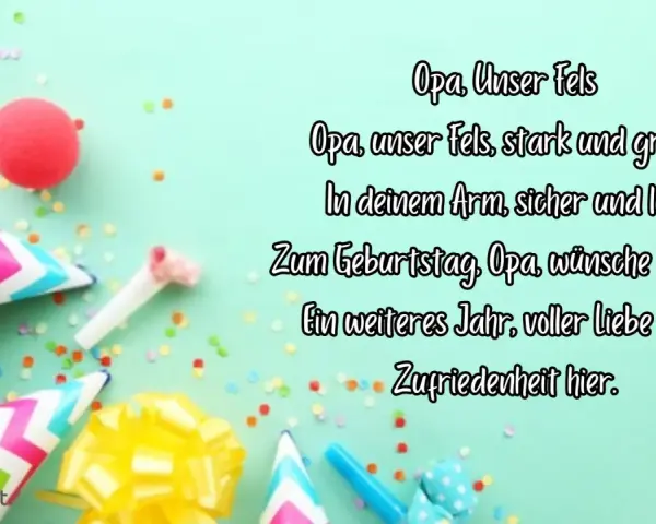 Gedicht Opa Geburtstag: Persönliche Reime & Ideen für Enkel