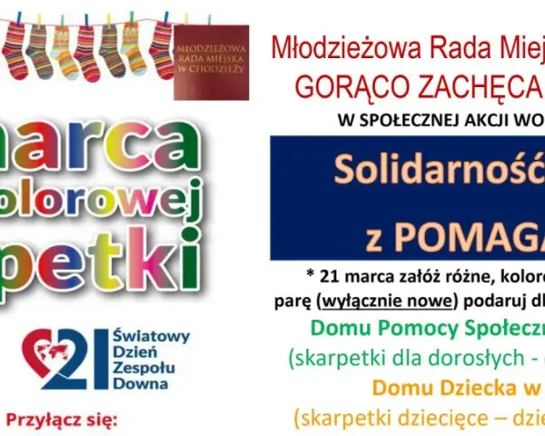 21 marca to Dzień Kolorowej Skarpetki! Załóż niepasujące skarpety i pomóż innym.