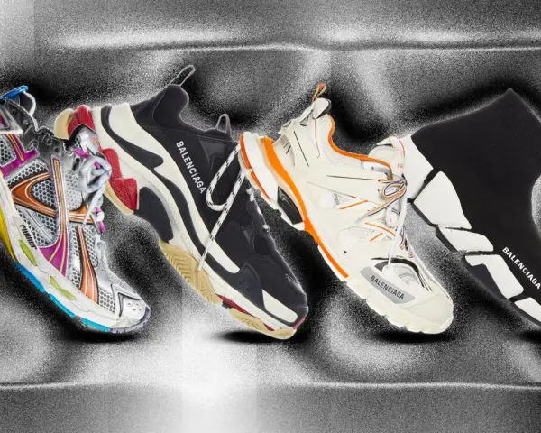 Quattro paia di sneakers Balenciaga, un'icona della moda. La loro storia è fatta di design audace e innovazione.