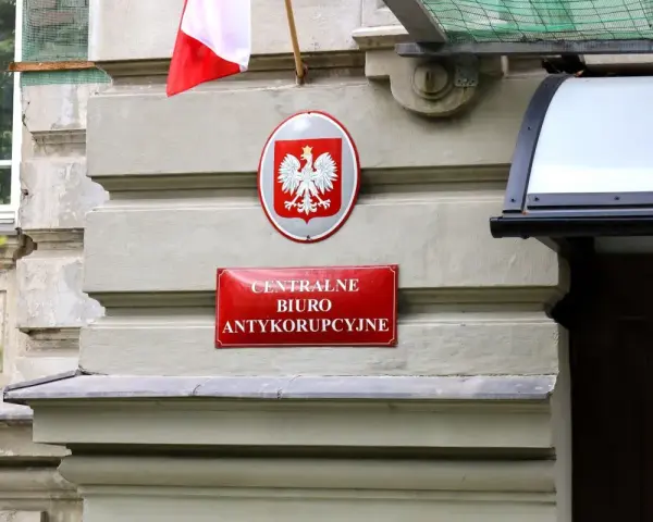 Tablica Centralnego Biura Antykorupcyjnego. Tu nie ma miejsca na nieuczciwe cba zarobki.