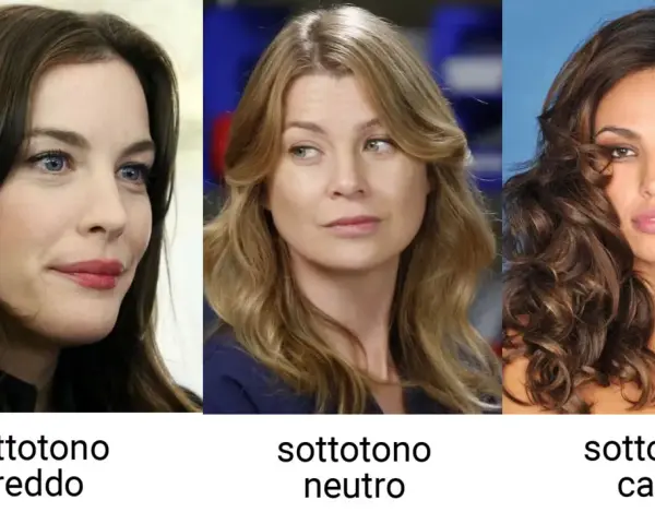 Tre donne con diverse tonalità di pelle: una con sottotono freddo, una neutro e una con sottotono caldo.