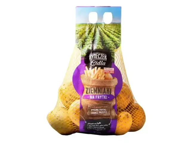 Ziemniaki na frytki w siatce, idealne do przygotowania chrupiących frytek. Produkt polski.