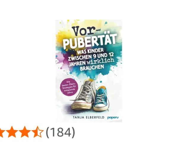 Buchcover: "Vor-PUBERTÄT" mit Turnschuhen. Ratgeber für Eltern von Kindern zwischen 9 und 12 Jahren.