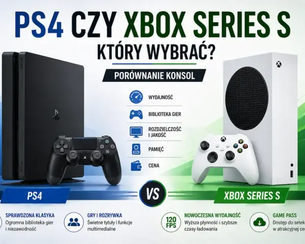 Porównanie PS4 i Xbox Series S: co lepsze? Konsola PlayStation 4 kontra Xbox Series S, wydajność, gry, cena.