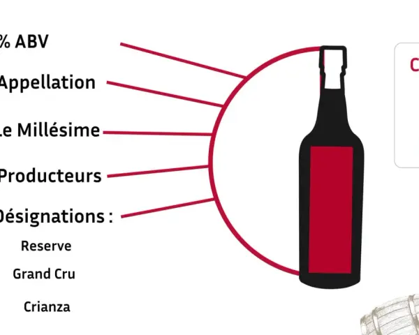 Conseils pour l'achat de vin : ABV, appellation, millésime, producteurs, désignations. Idéal pour un bon cabernet franc.