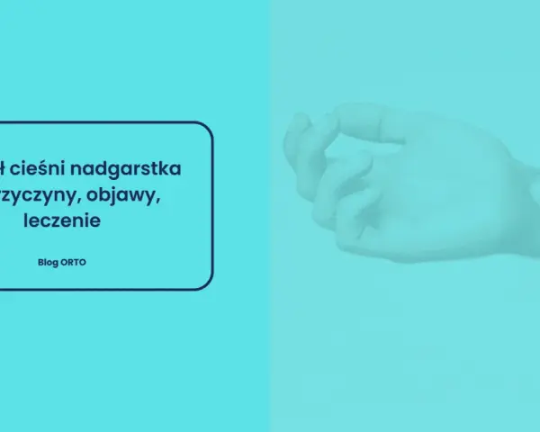 Zapalenie ścięgien, objawy i leczenie zespołu cieśni nadgarstka. Dłoń w tle.