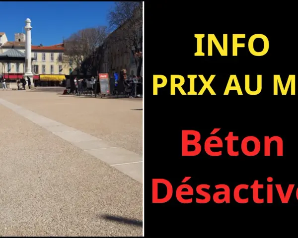 INFO PRIX AU M2 Béton Désactivé. Découvrez le prix au m2 du béton désactivé pour vos projets d'aménagement extérieur.