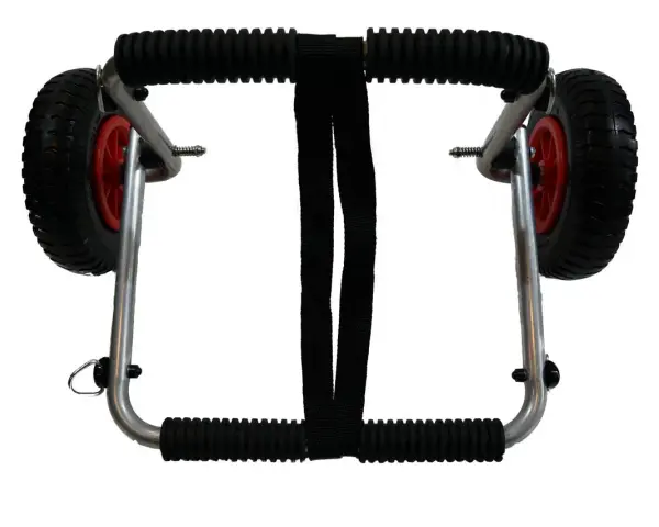 Ein robuster Trolley, ideal zum **sup trolley selber machen**. Mit zwei Rädern, Gummigriffen und Spanngurt.