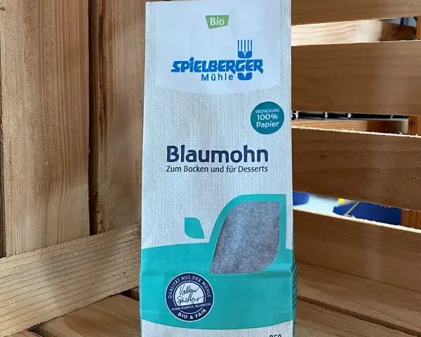 Bio Blaumohn zum Backen und für Desserts von Spielberger Mühle. Perfekt für Kuchen und süße Leckereien.