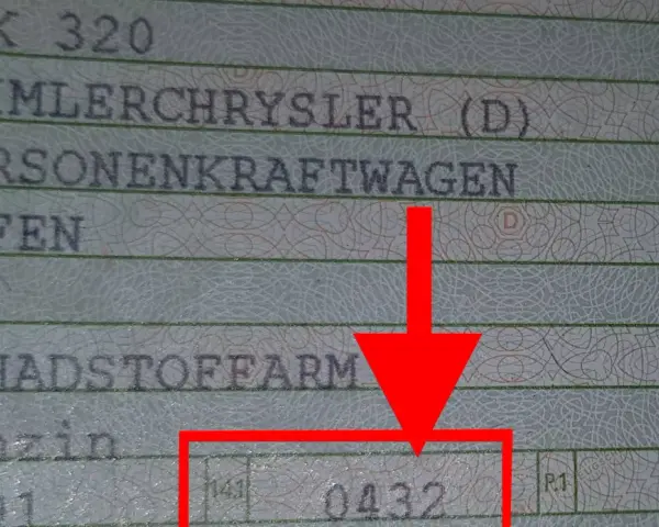 Fahrzeugschein zeigt DaimlerChrysler SLK 320, Benziner. Die Schadstoffklasse Euro 1 ist hier als "Schadstoffarm" vermerkt.