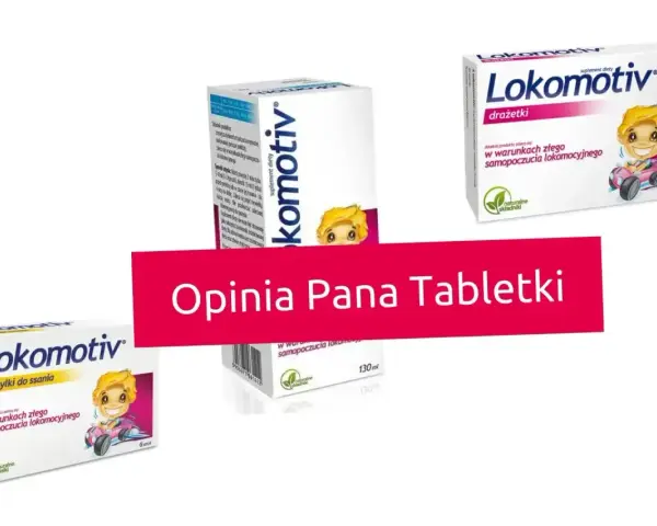 Opakowania Lokomotiv, suplement diety na złe samopoczucie lokomocyjne. Dawkowanie dla dzieci.