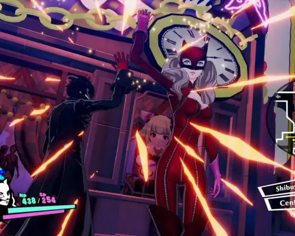 Joker y Panther en Shibuya Jail, parte de un **persona 5 strikers guia**. Un mapa muestra la ruta.