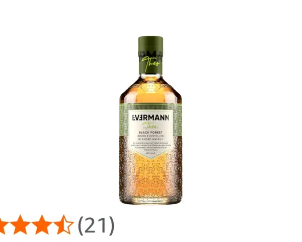Flasche Evermann Whisky "Theo" Black Forest, 40% Vol. mit 4,6 von 5 Sternen bewertet.
