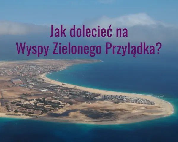 Widok z lotu ptaka na wyspę z zabudowaniami i turkusowym morzem.