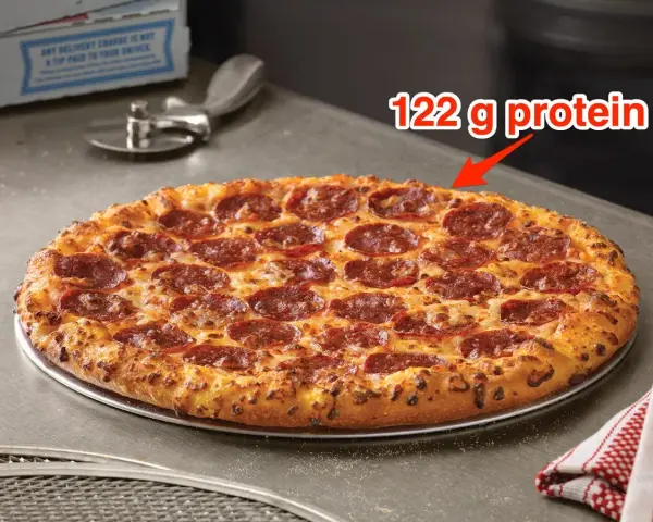 Pyszna pizza pepperoni z Dominos. Czy wiesz, że ta pizza ma 122g białka? Idealna na siłownię, ale czy zastanawiałeś się nad jej dominos pizza kcal?