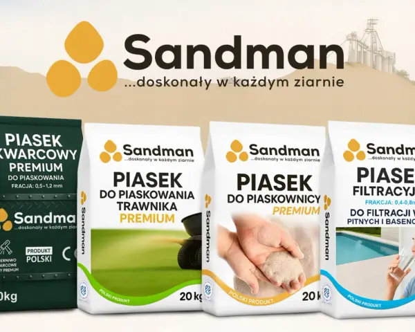 Cztery worki piasku Sandman: kwarcowy do piaskowania, do trawnika, do piaskownicy i filtracyjny. Jaki piasek do piaskownicy wybrać?