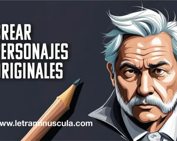 Un lápiz apunta a un hombre mayor con barba y cabello blanco, listo para ser un creador de personajes originales.