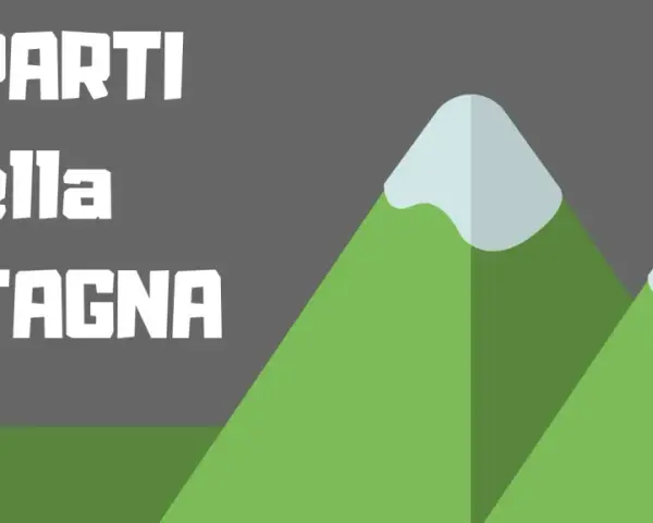Le parti della montagna: un sole splende su cime innevate e verdi pendii, come un piede di montagna pronto per l'avventura.
