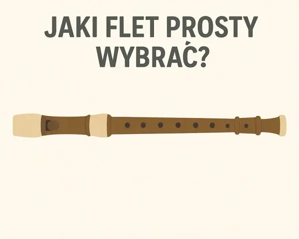 Brązowy flet prosty z beżowymi elementami, idealny do nauki w szkole podstawowej. Jaki flet prosty wybrać?