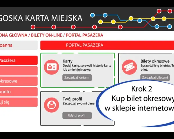 Portal Pasażera Bydgoskiej Karty Miejskiej. Krok 2: Kup bilet okresowy w sklepie internetowym. Dowiedz się, jak kupić bilet miesięczny na pociąg.