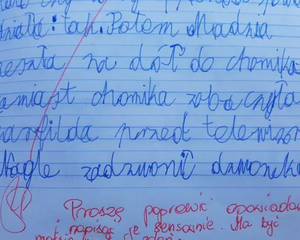 Działka: tak. Potem Madzia, zamiast chomika, ogląda Garfilda. To opowiadanie przykład, jak można spędzić czas.