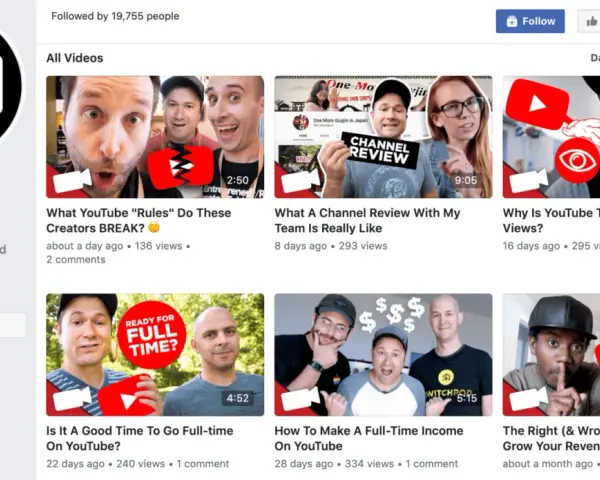 Strona "Video Creators" z filmami na YouTube. Zobacz, co to jest thumbnail i jak tworzyć angażujące treści.