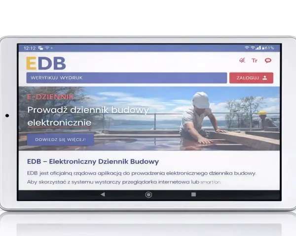 EDB - Elektroniczny Dziennik Budowy. Aplikacja do prowadzenia dziennika budowy online.
