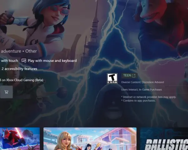 Fortnite na Xbox Cloud Gaming (Beta) - gra akcji i przygody. Uwaga: tytuł nie jest obecnie wspierany.
