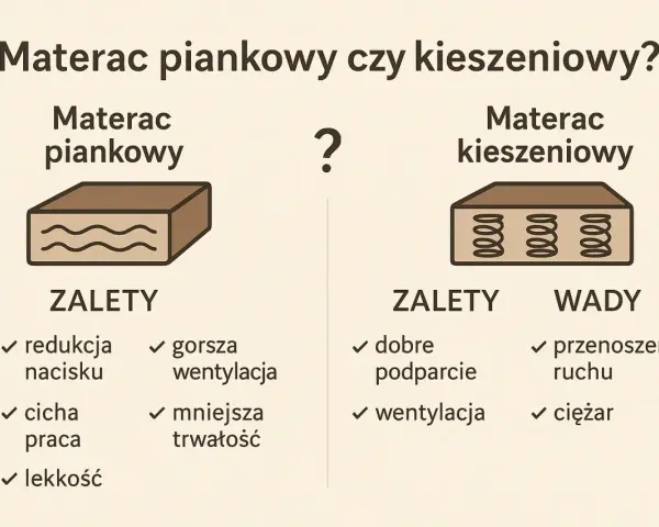 Piankowy vs kieszeniowy: Który materac wybrać? Porównaj i zdecyduj!