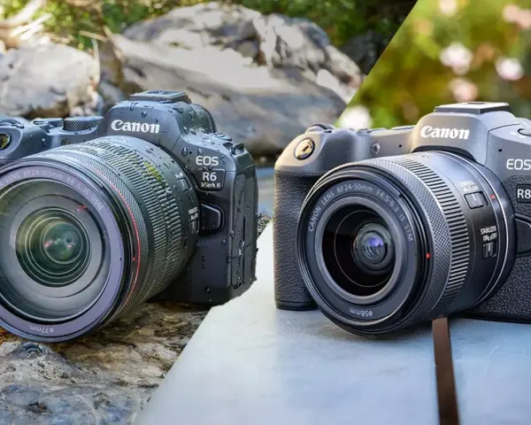 Comparaison des appareils photo Canon R8 et R6 Mark II, deux options pour les passionnés de photographie.
