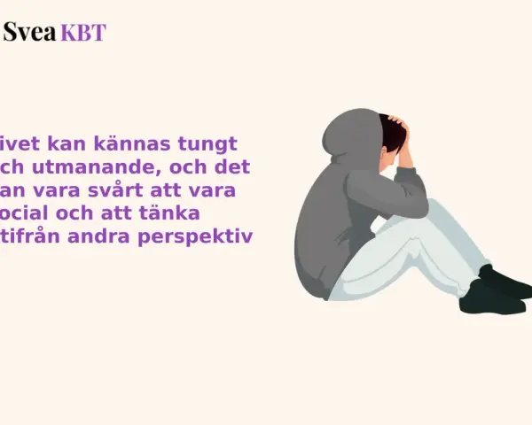 En person sitter hopkrupen, med händerna över huvudet, en bild som kan symbolisera emotionella stress symptom.