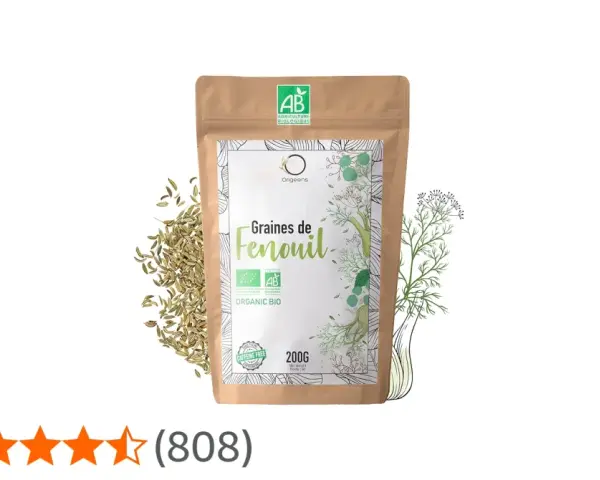Sachet de graines de fenouil bio, idéal pour une tisane allaitement. Une aide naturelle pour les jeunes mamans.