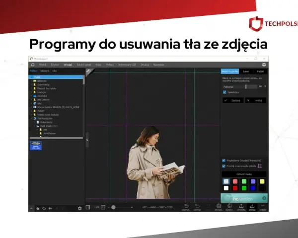 Program do usuwania tła ze zdjęcia PhotoScape X z kobietą czytającą książkę.