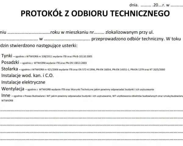 Odbiór mieszkania od dewelopera: lista kontrolna i prawa nabywcy