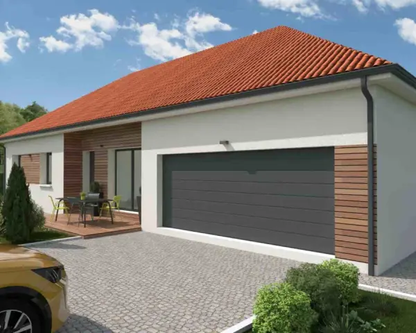 Maison moderne 100m2 avec garage, terrasse et jardin. Le prix maison neuve 100m2 sans terrain est un bon point de départ pour votre projet.