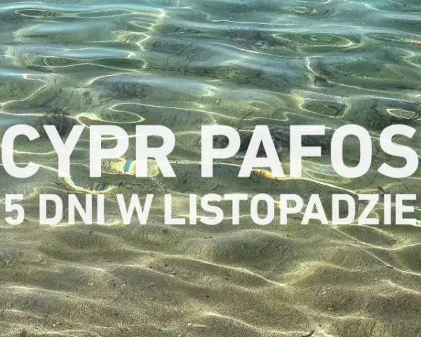 Czysta woda na Cyprze w Pafos, idealna pogoda w listopadzie na 5 dni.